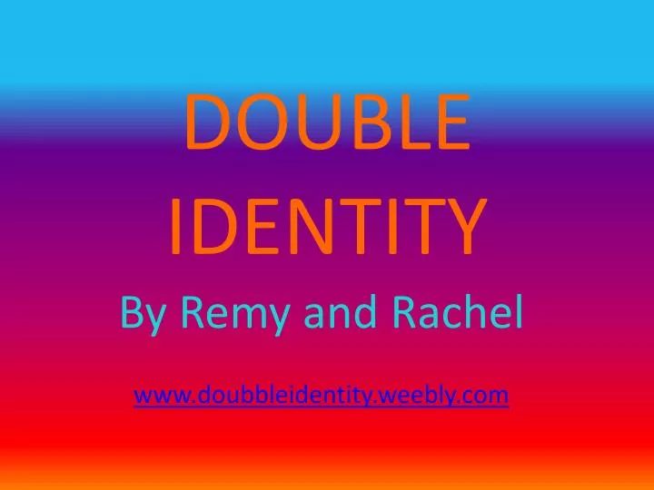 double identity n.
