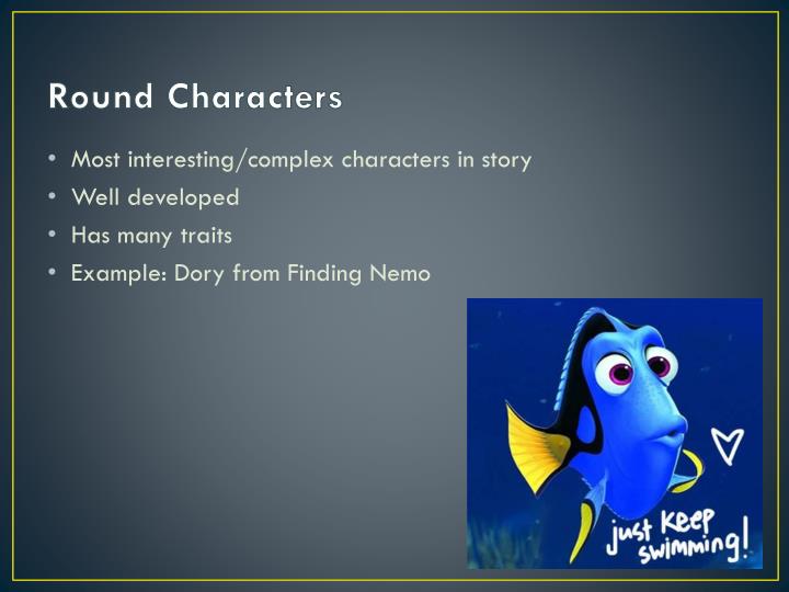 what is a round and flat character