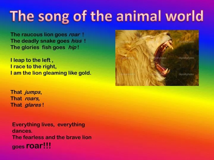 PPT - The song of the animal world PowerPoint Presentation, free download -  ID:2879828