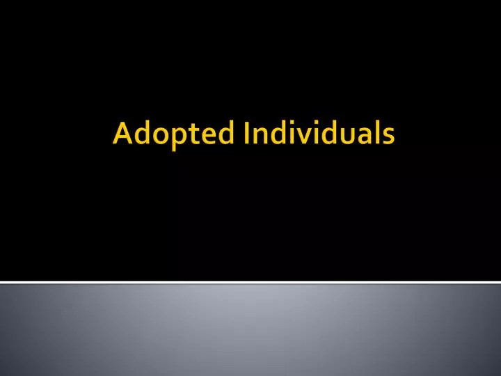 adopted individuals n.