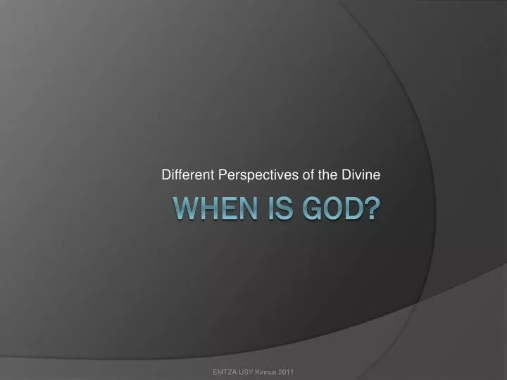 different perspectives of the divine n.