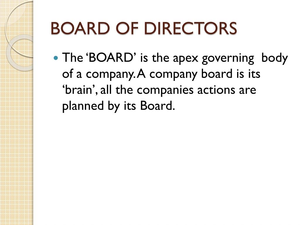 presentation for director position
