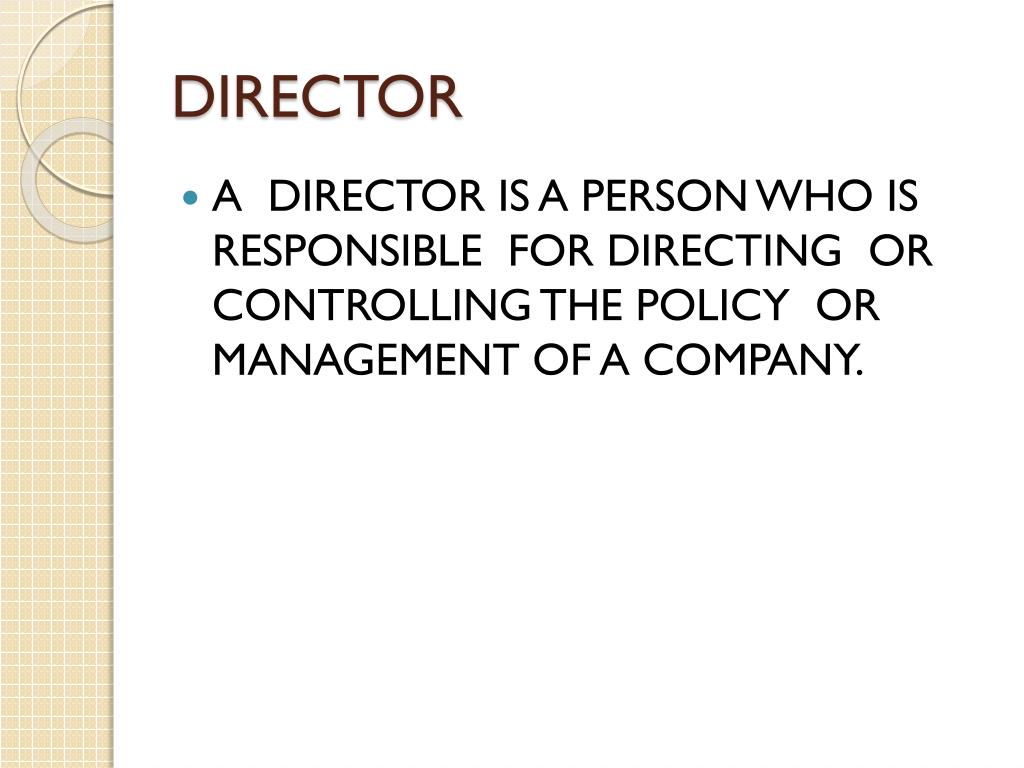 presentation for director position