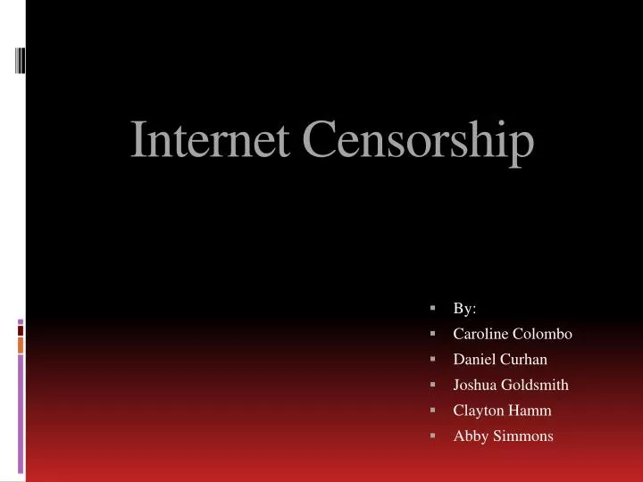 internet censorship n.