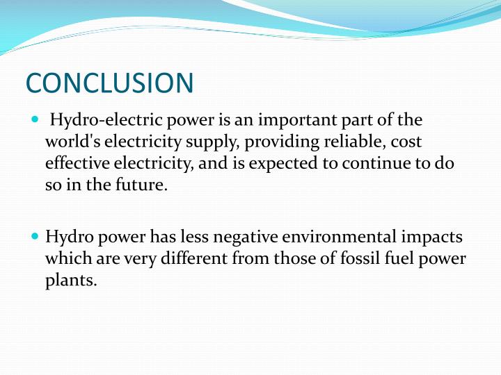 hydroelectric power essay conclusion