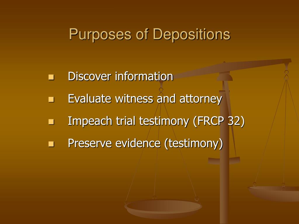PPT Litigation and Procedure Discovery Depositions PowerPoint