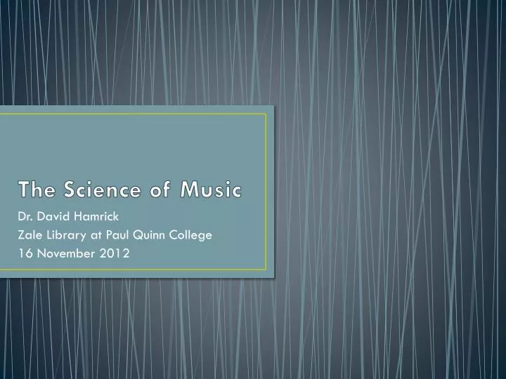 the science of music n.