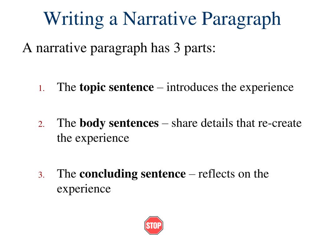 how to write a good narrative paragraph