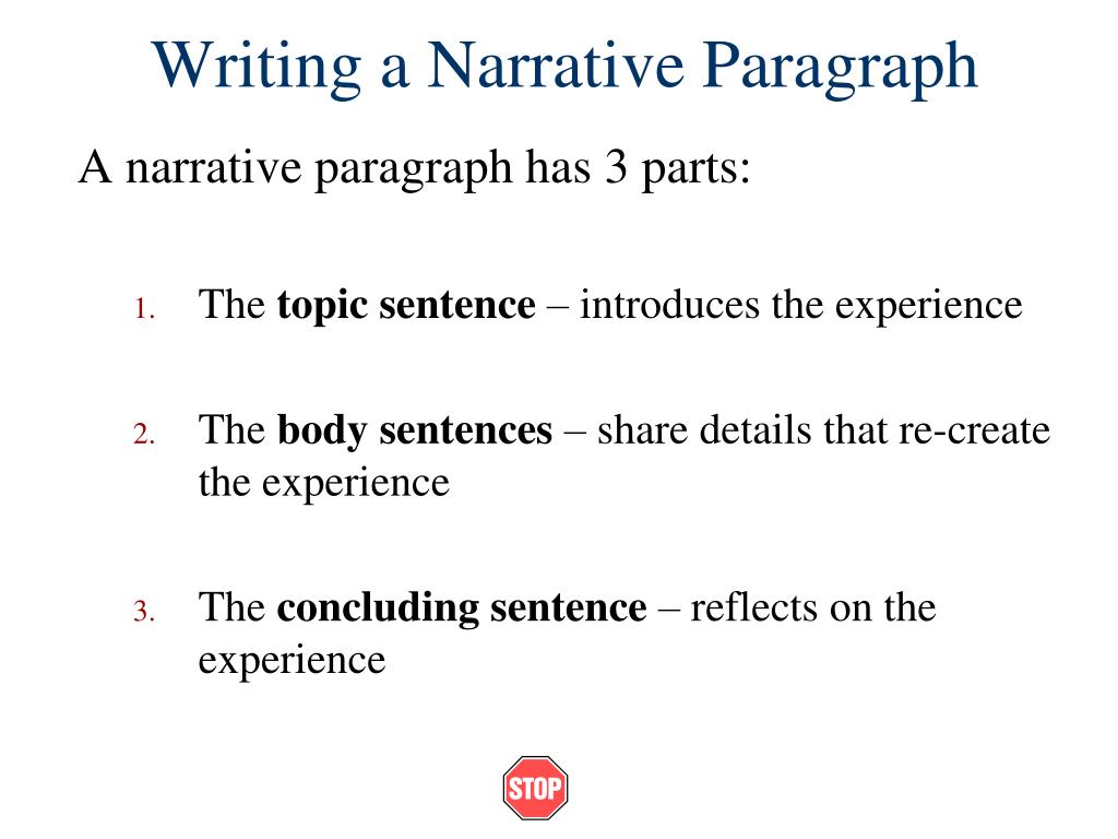 a narrative paragraph