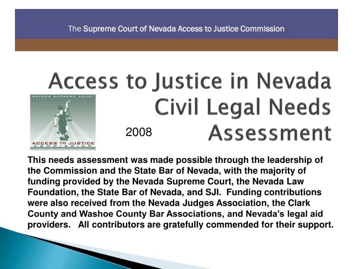 access to justice in nevada civil legal needs assessment n.