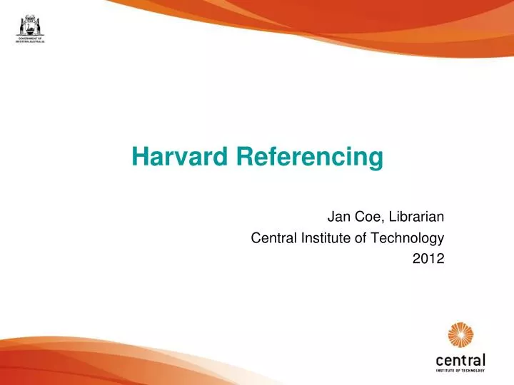 harvard citation powerpoint presentation