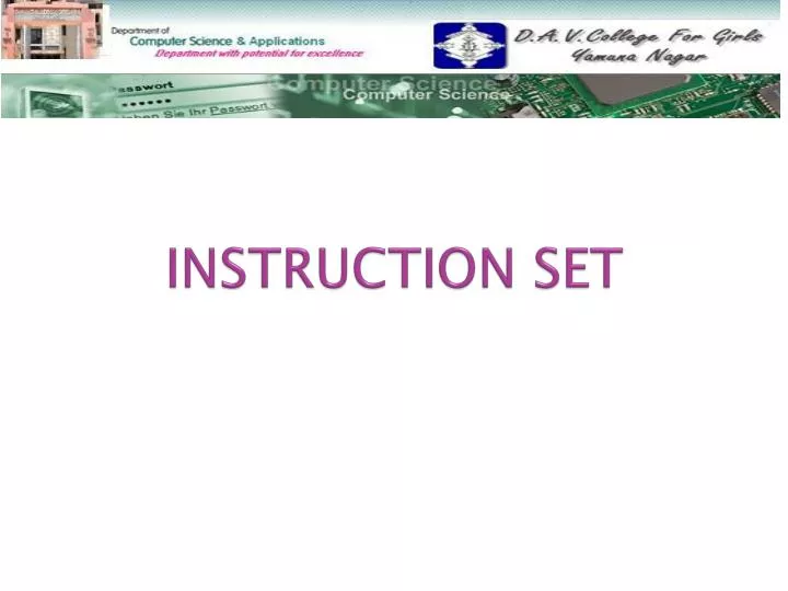 instruction set n.