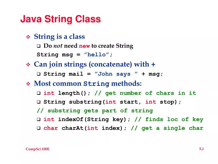 Ppt java string class powerpoint presentation free download id 2888024