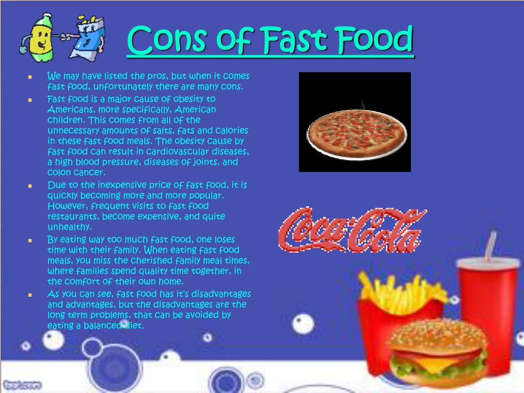 Фаст фуд перевод. Fast food Pros and cons. Advantages and disadvantages of fast food. Fast food disadvantages. Advantages of Junk food.