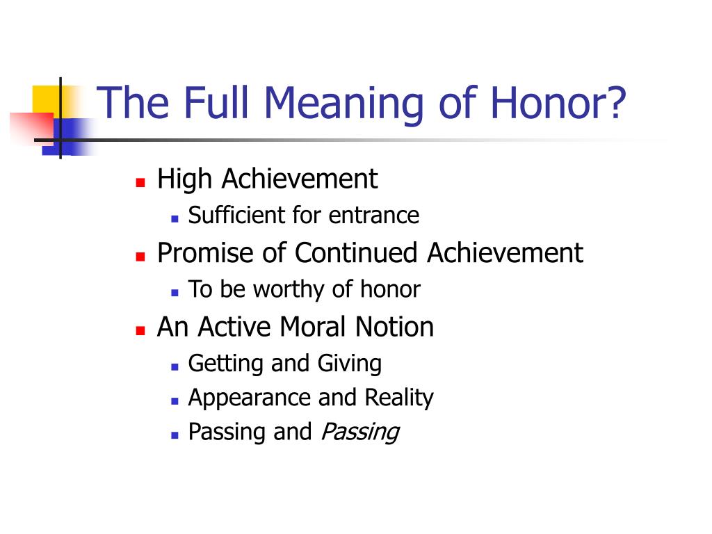 the definition of honour