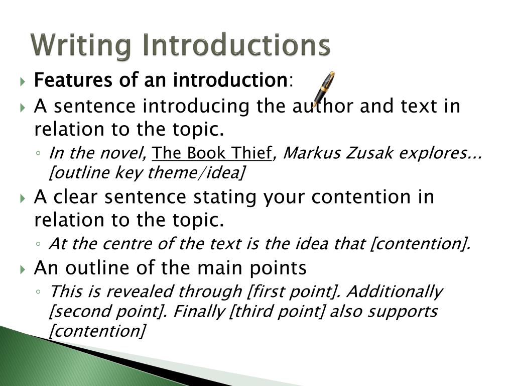 how to write an introduction to a text response essay