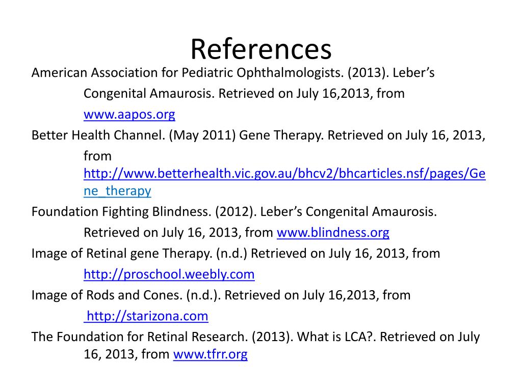 PPT Leber’s Congenital Amaurosis PowerPoint Presentation, free