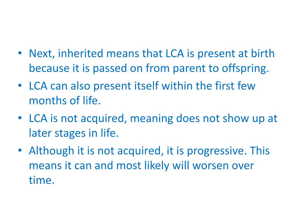 PPT Leber’s Congenital Amaurosis PowerPoint Presentation, free