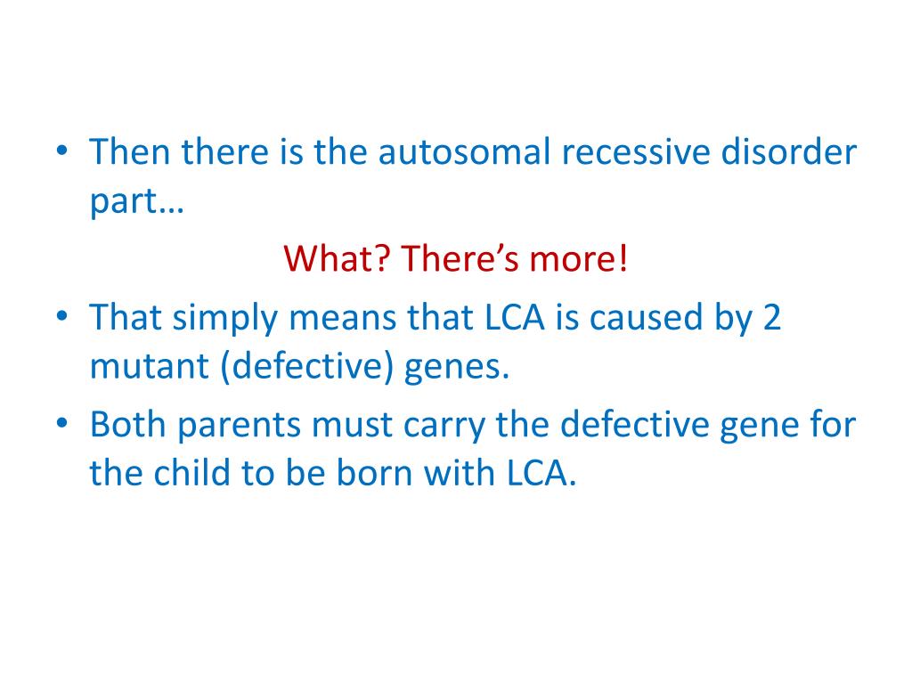 PPT Leber’s Congenital Amaurosis PowerPoint Presentation, free