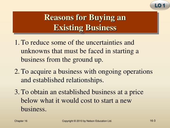 Business plan buying existing business