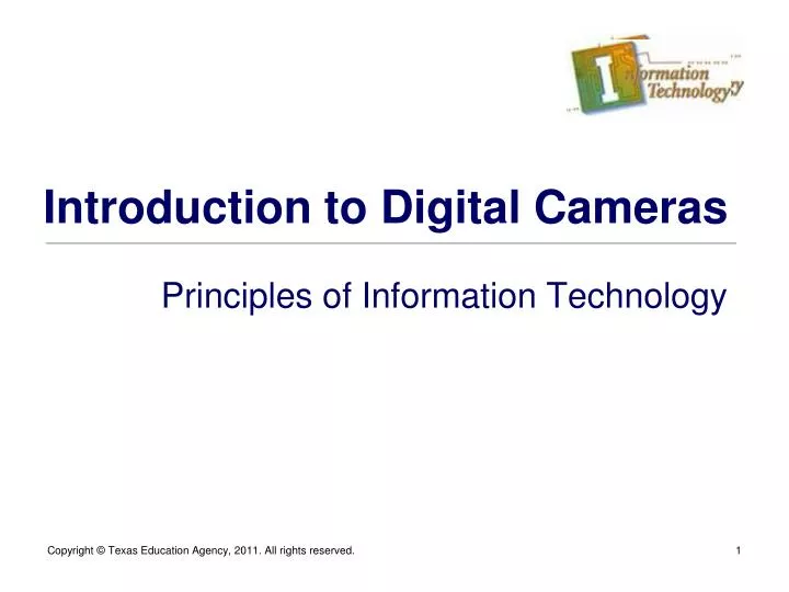 introduction to digital cameras n.