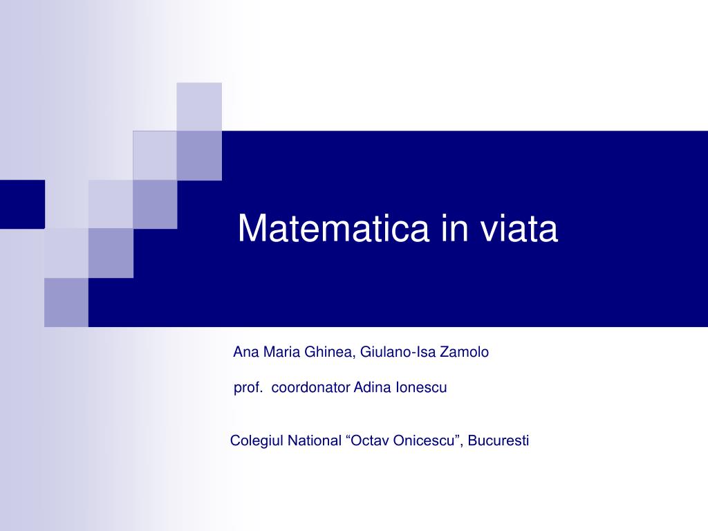 PPT - Matematica in viata PowerPoint Presentation, free download -  ID:2897992