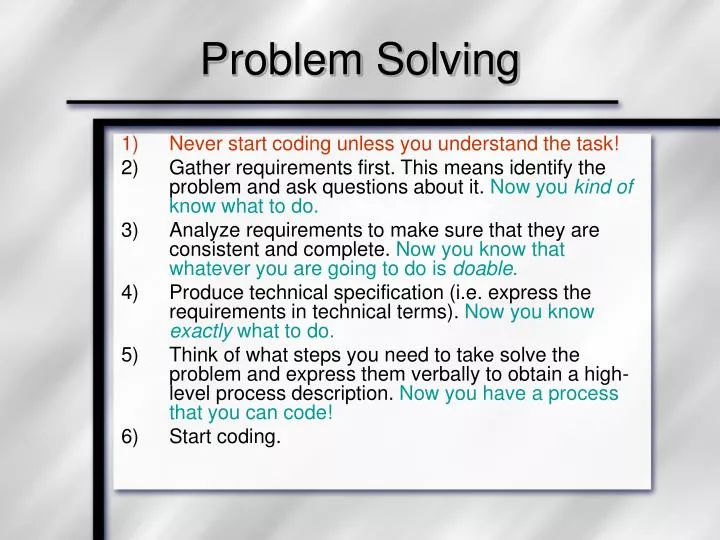 PPT - Problem Solving PowerPoint Presentation, free download - ID:2898177