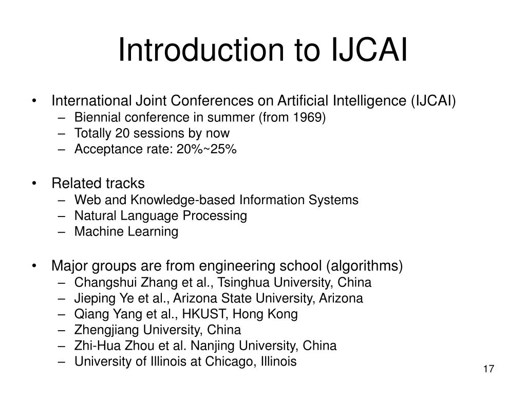 PPT Conferences Review AAAI and IJCAI PowerPoint Presentation, free download ID2898280