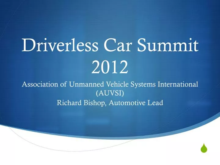 driverless car summit 2012 n.