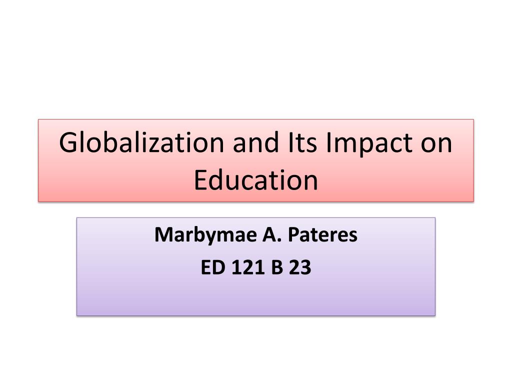 impact of globalization on education