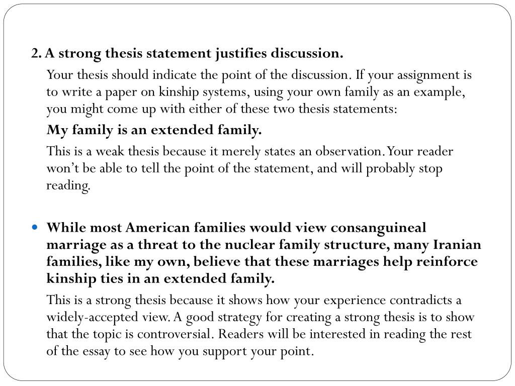 marriage thesis statement examples