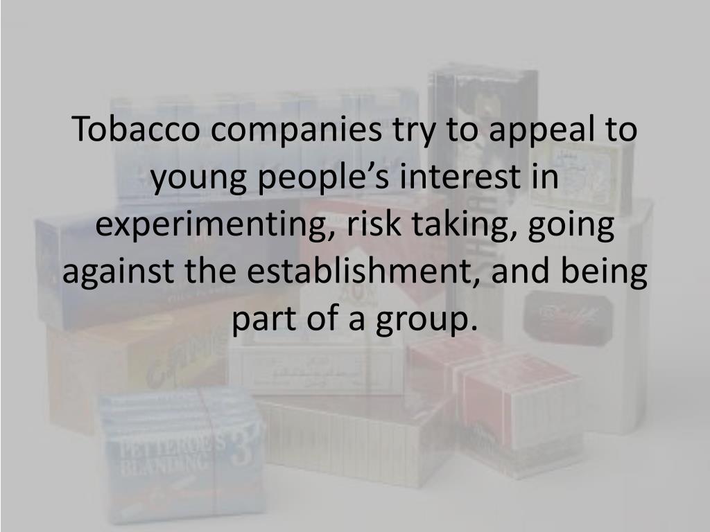 PPT Tobacco Companies Are They Targeting Youth? PowerPoint