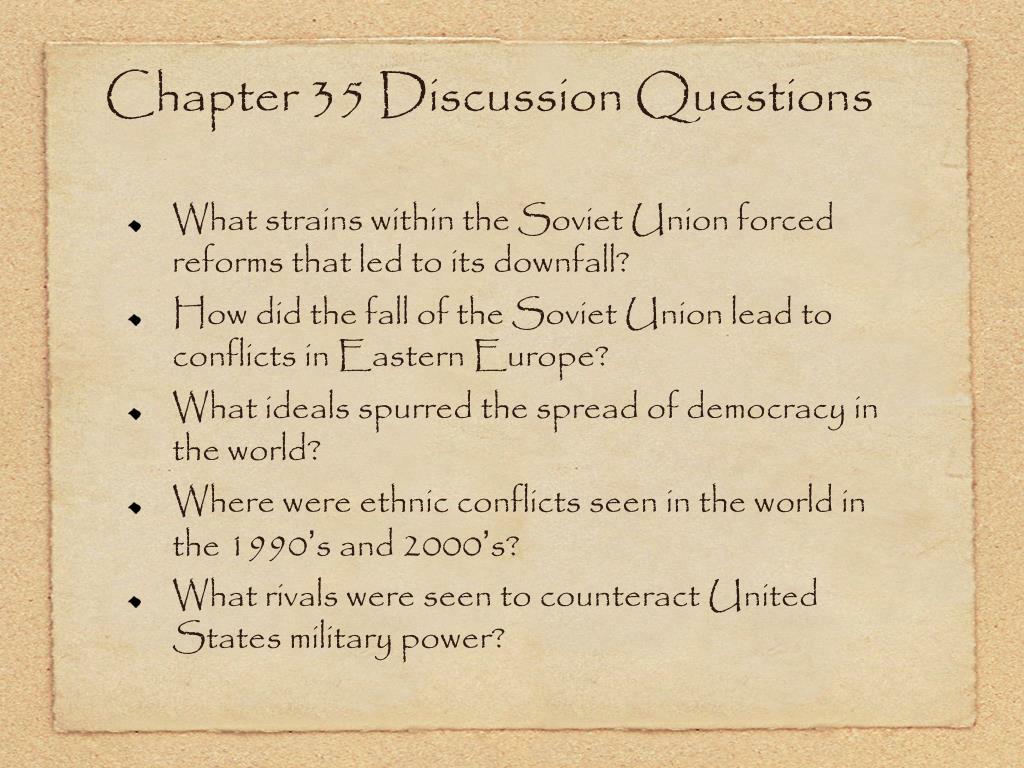 PPT - Chapter 35 The End of the Cold War and the Shape of a New Era ...