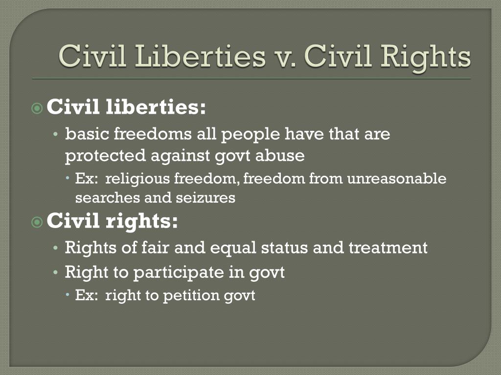 PPT - Civil Liberties and Civil Rights PowerPoint Presentation, free  download - ID:2910574