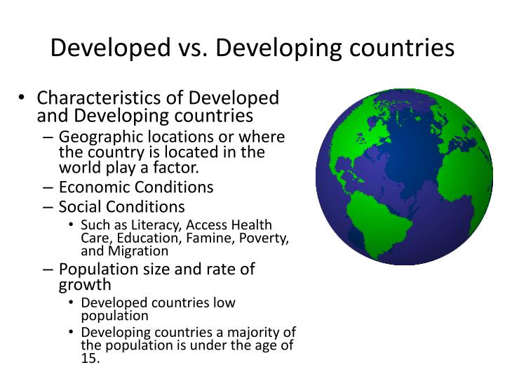 developing vs developed developing vs developed