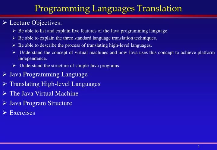 PPT - Programming Languages Translation PowerPoint Presentation, free ...