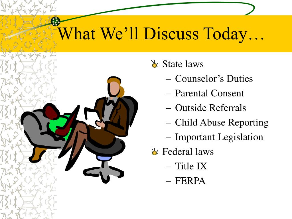 PPT Ethical and Legal Issues for School Counseling PowerPoint