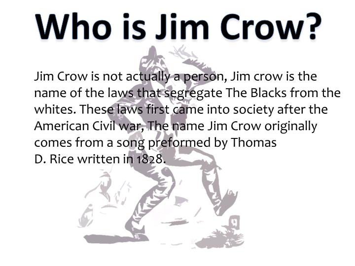 PPT Reconstruction and Jim Crows Laws. PowerPoint Presentation ID
