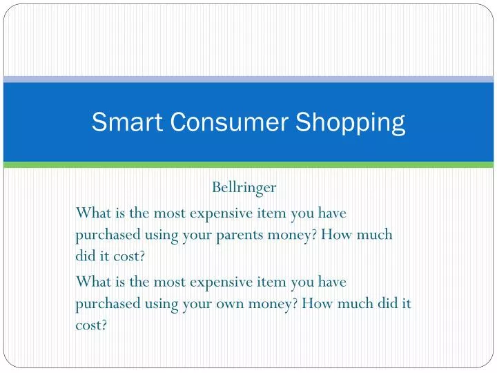 smart consumer shopping n.