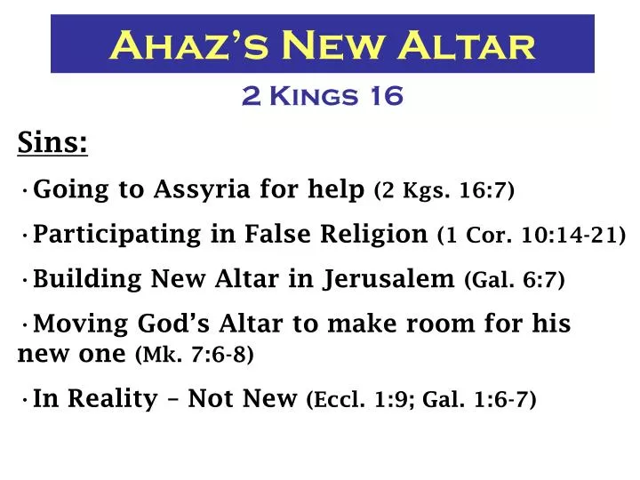 ahaz s new altar n.