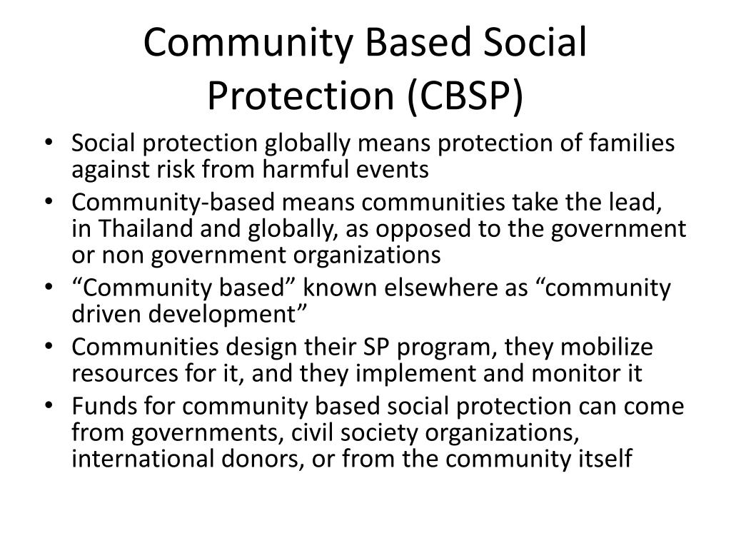 PPT - Community Based Social Protection in Thailand: Innovation and ...