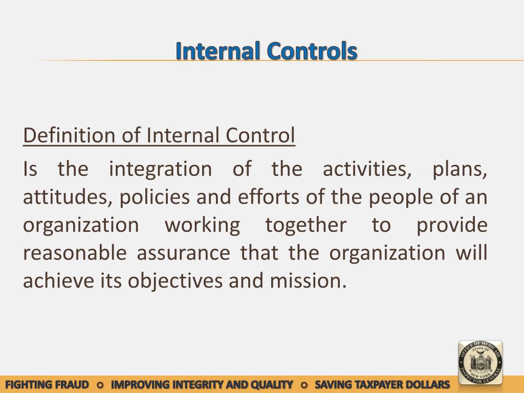Internal Control Health PPT - How the Office of the Medicaid Inspector General Documents Their ...