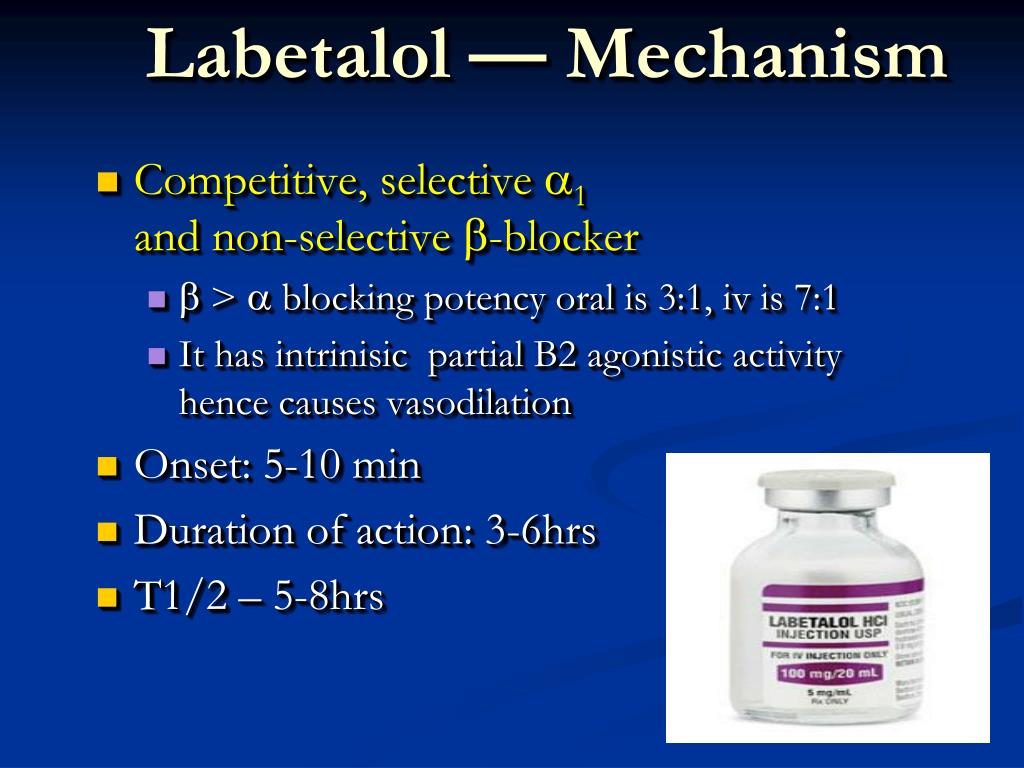 labetalol (oral/injection)