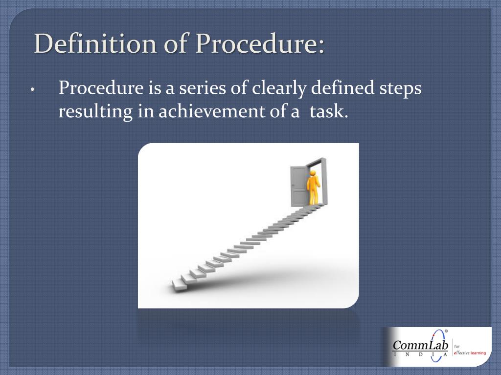 Procedures Meaning