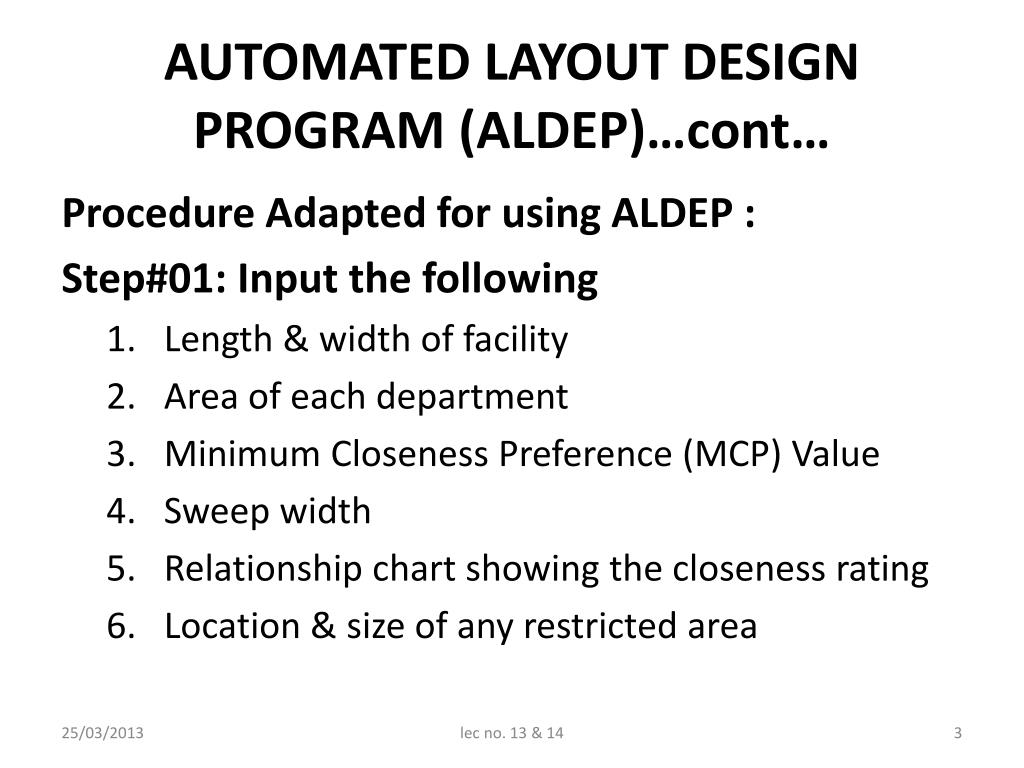 aldep layout software download