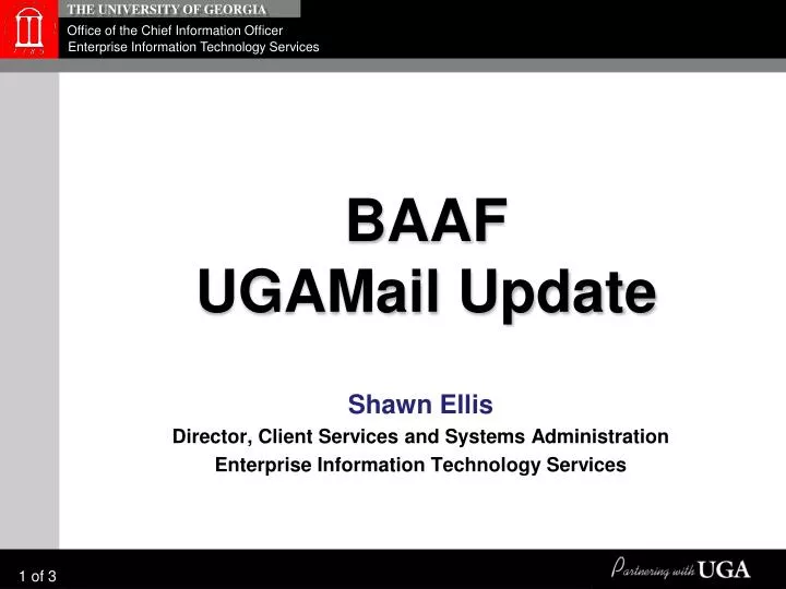 Ppt Baaf Ugamail Update Powerpoint Presentation Free Download