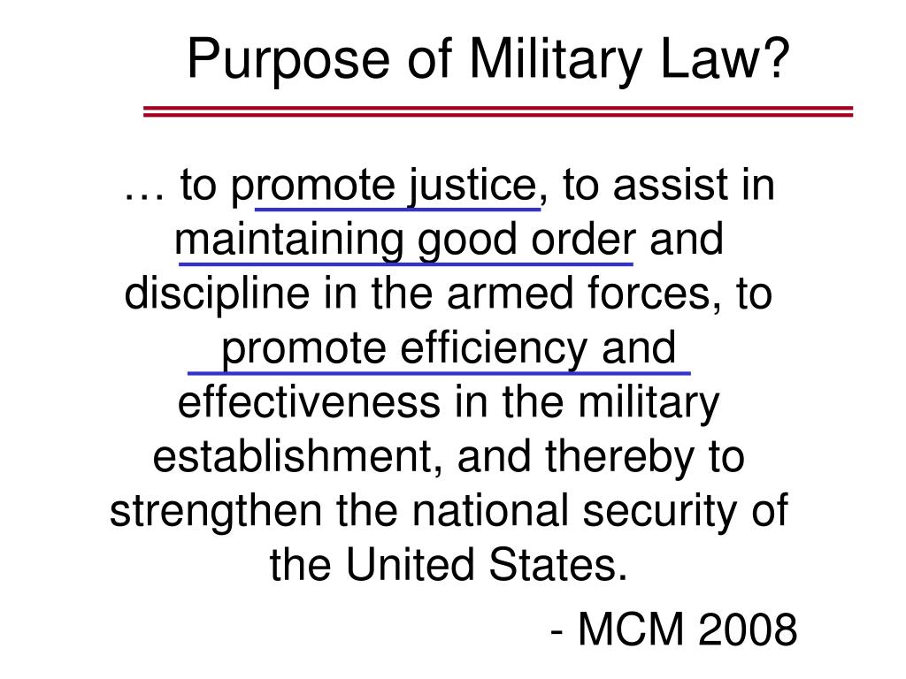 PPT Intro To Military Justice Discipline PowerPoint Presentation 