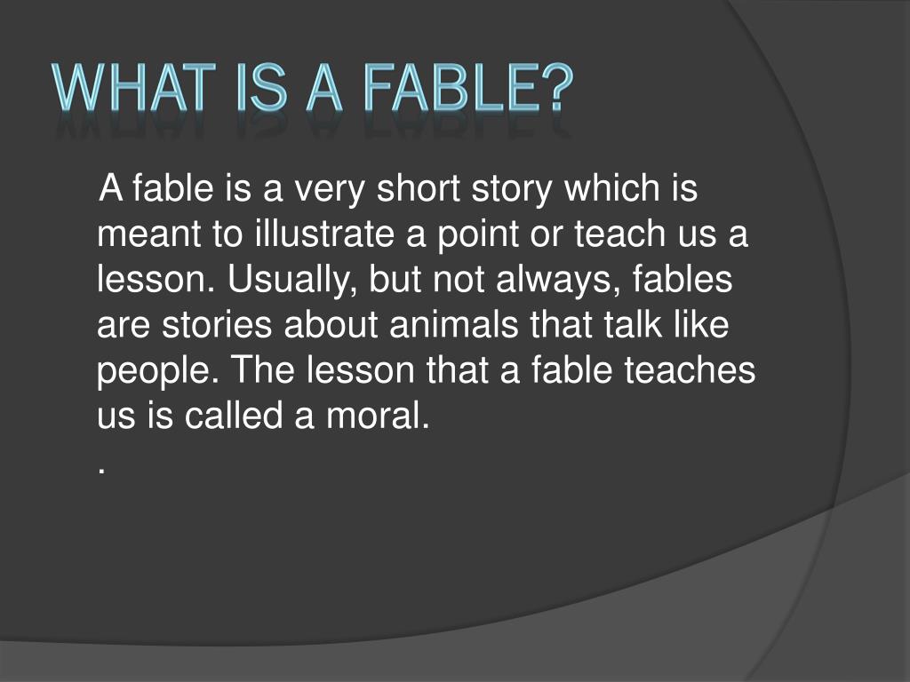 PPT - Fables PowerPoint Presentation, free download - ID:2916758