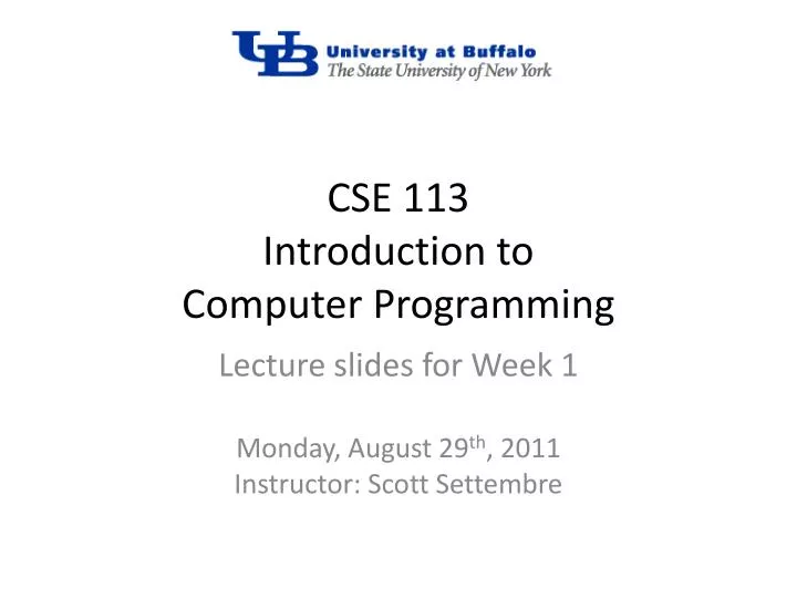 ppt cse 113 introduction to computer programming powerpoint introduction to computer programming
