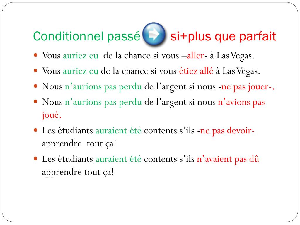 Devoir Plus Que Parfait PPT - Les constructions avec Si PowerPoint Presentation, free download - ID:2918326